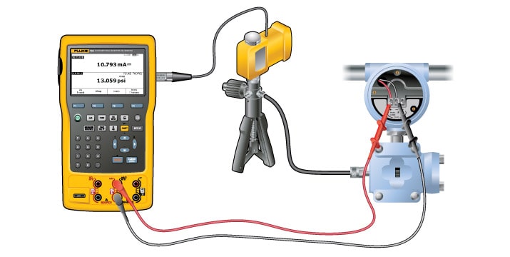 Calibrating a Hart Smart Pressure Transmitter with a Fluke 754