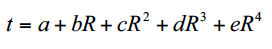 RTD Polynomial Equation